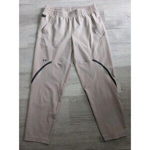 Under Armour UA Unstoppable Crop Ankle Pants Tan Taupe Womens Sz MDT Medium Tall